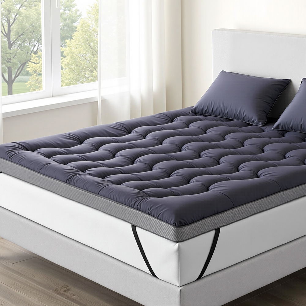 Giselle Bedding 5cm Pillowtop Topper Bamboo Polyester Blend Fibre Pad for Back