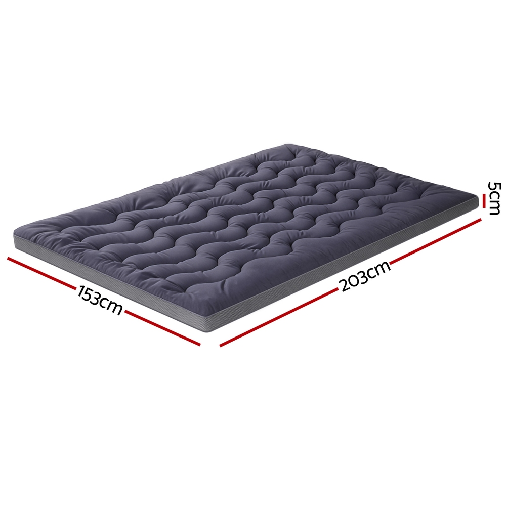 Giselle Bedding 5cm Pillowtop Topper Bamboo Polyester Blend Fibre Pad for Back