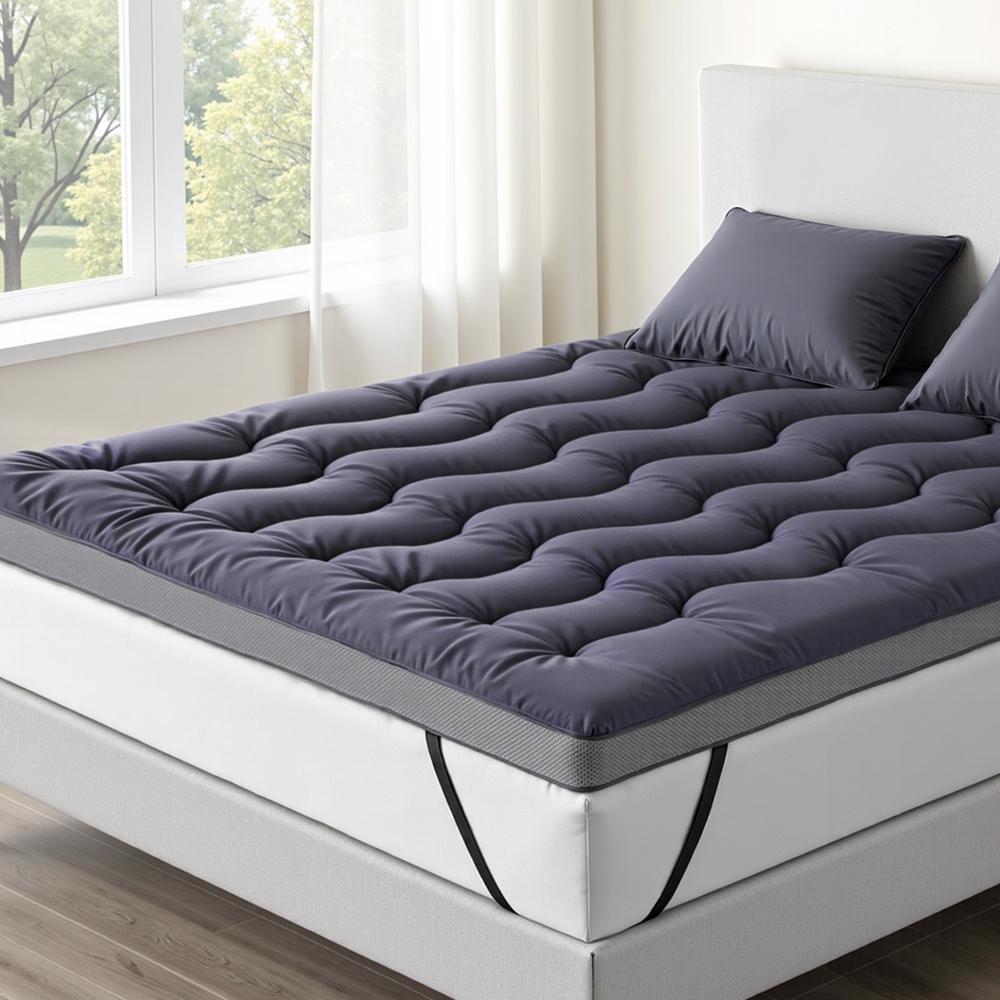 Giselle Bedding 5cm Pillowtop Topper Bamboo Polyester Blend Fibre Pad for Back