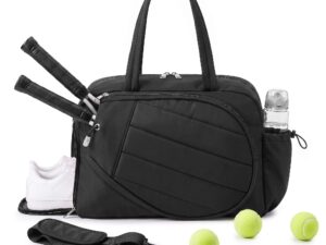 Everfit Tennis Tote Bag Gym Bag Sports Duffle Bags Holds 2 Rackets Black