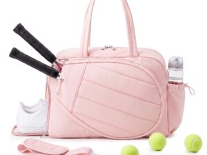 Everfit Tennis Tote Bag Gym Bag Sports Duffle Bags Holds 2 Rackets Pink