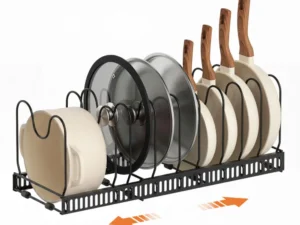 Artiss Expandable Pots & Pans Organizer Rack Cookware Holder Kitchen Cabinet