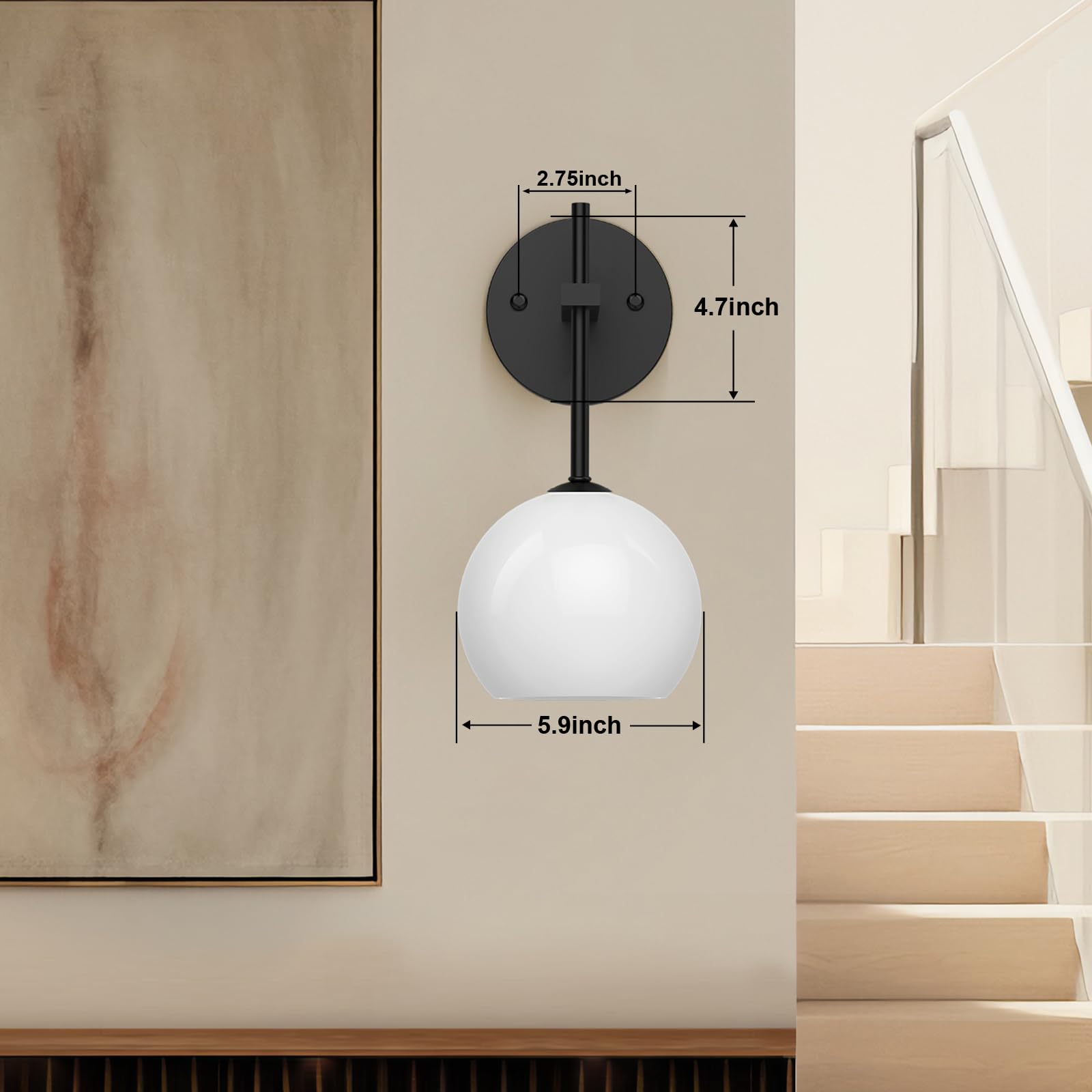 Wall Sconces Set of Two, Wireless Battery Operated Wall Decor w/ Remote, Sconces