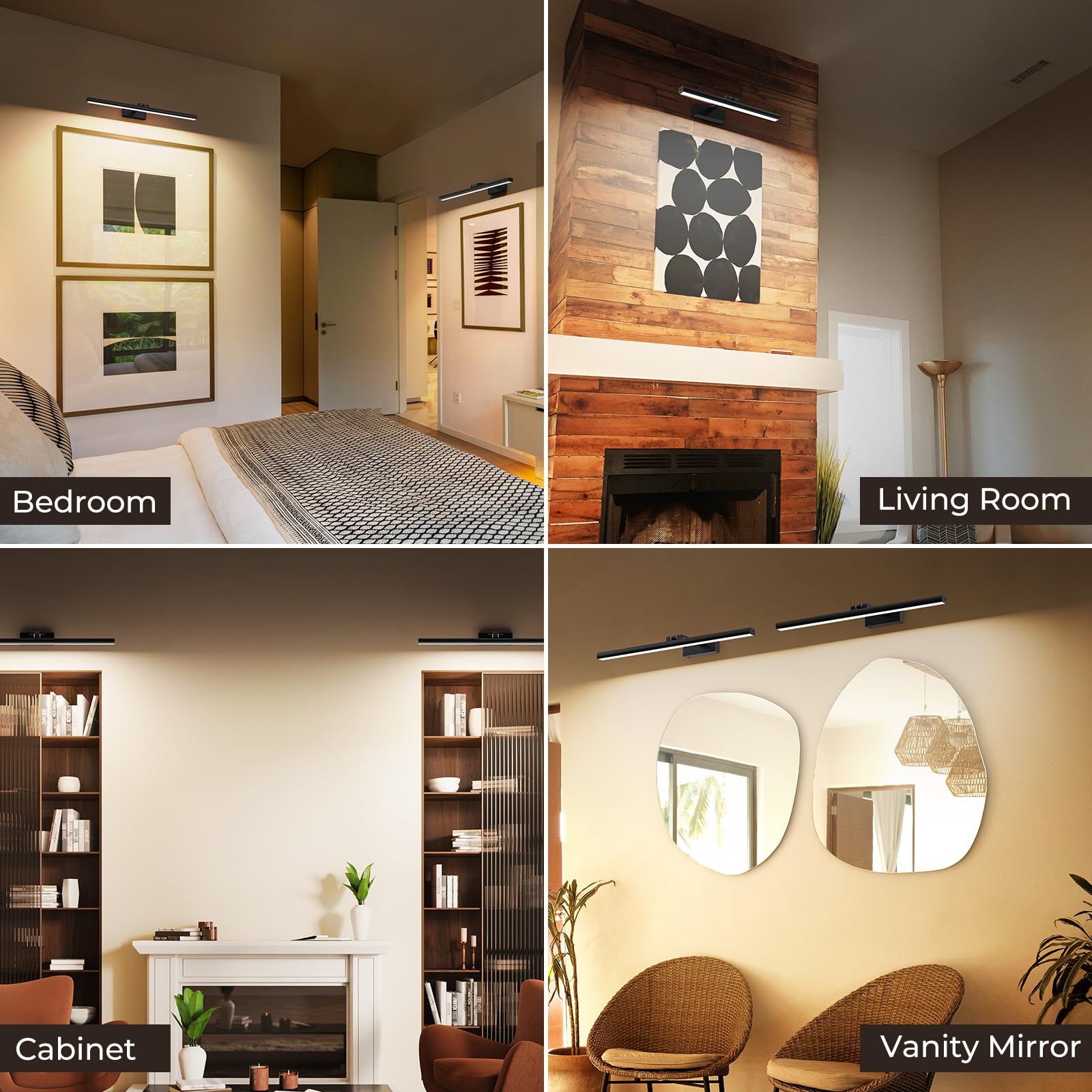 Wireless Picture Lights for Wall, Battery Operated Wall Light for Painting