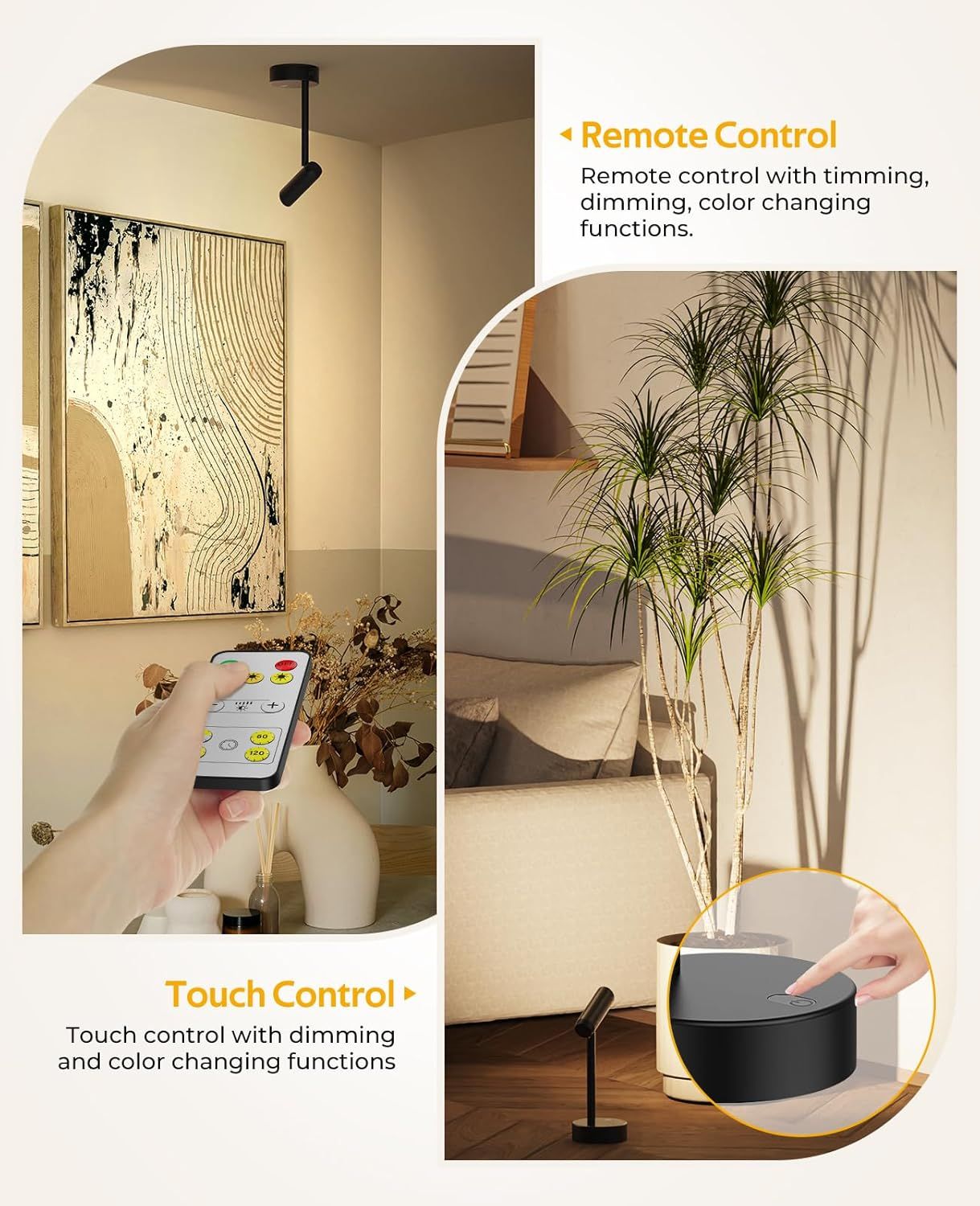 Picture Light for Wall, Battery Operated Art Light for Paintings CCT Dimmable