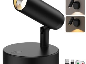 Spotlights Indoor, No-Glare Rechargeable Floor Can Light for Plants w/ Remote