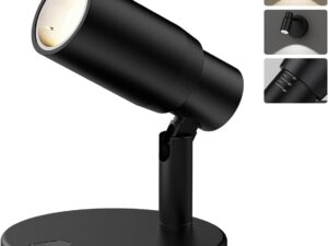 Zoomable Spot Light Indoor, Rechargeable Picture Light w/ Remote, Dimmable CCT