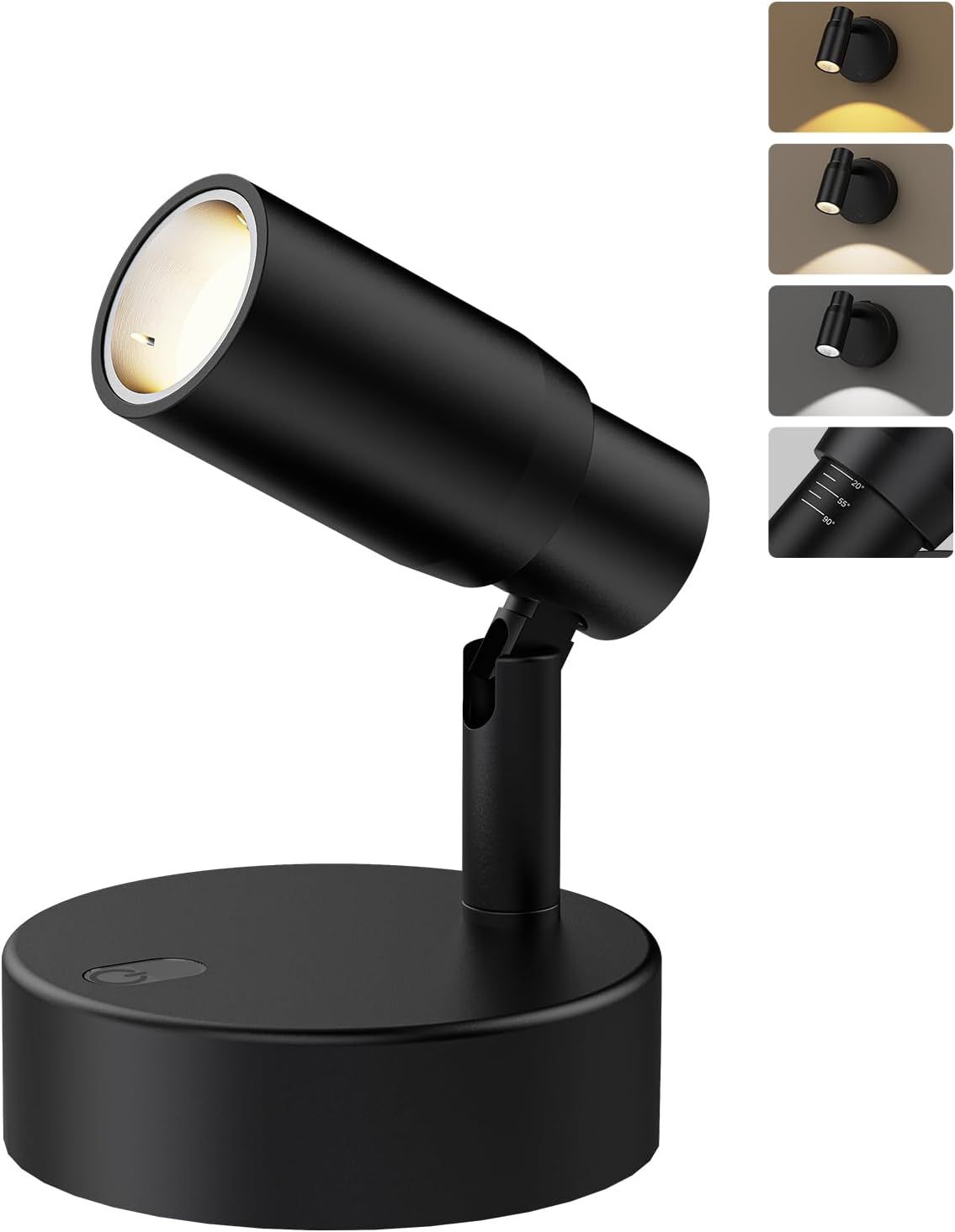 Zoomable Spot Light Indoor, Rechargeable Picture Light w/ Remote, Dimmable CCT