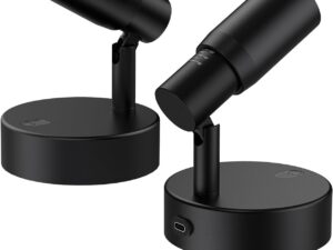 Zoomable Spot Lights Indoor, Rechargeable Picture Light w/ Remote, Dimmable CCT