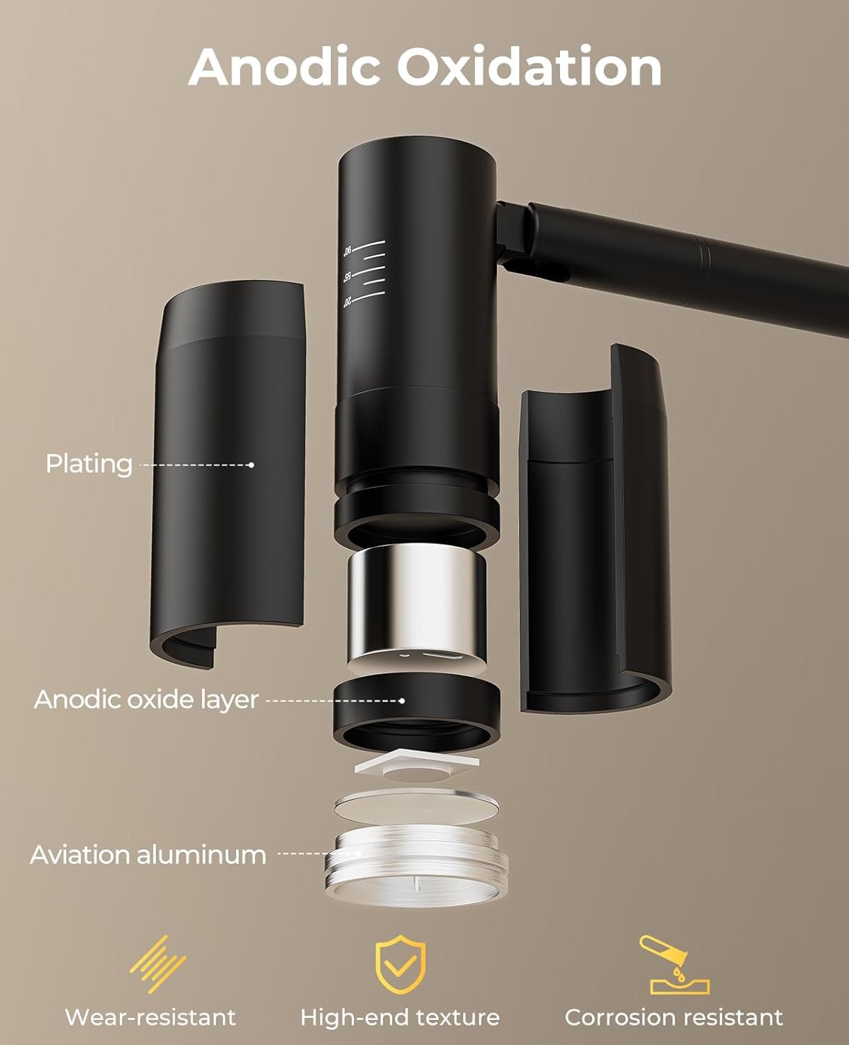 Zoomable Picture Light for Wall, Battery Operated Art Light for Paintings CCT