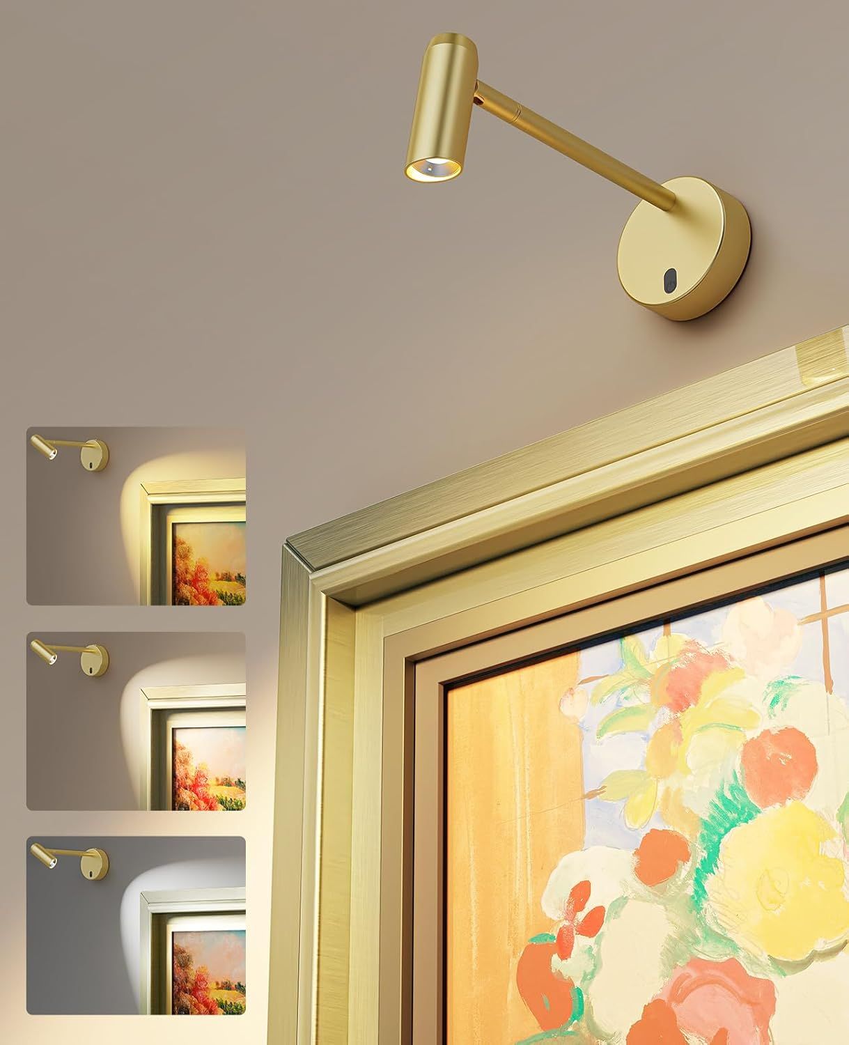 Picture Light for Wall, Battery Operated Art Light for Paintings CCT Dimmable
