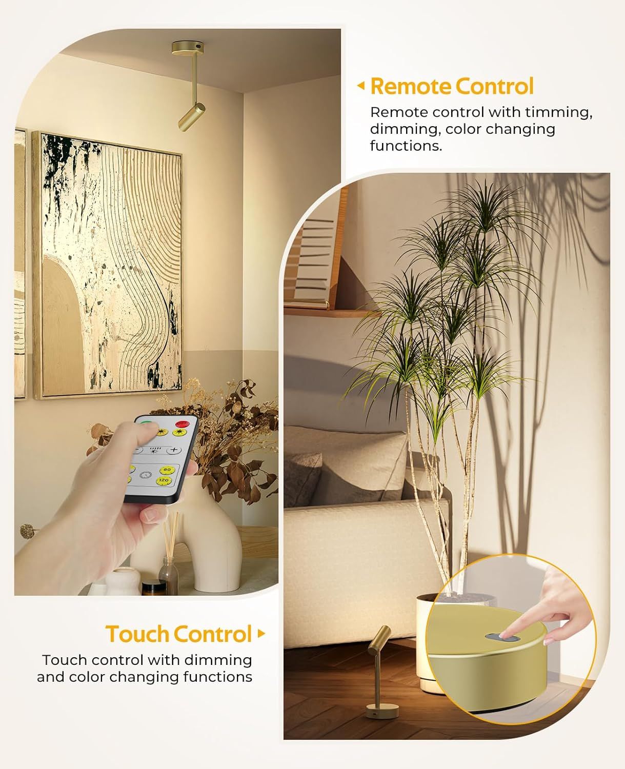 Picture Light for Wall, Battery Operated Art Light for Paintings CCT Dimmable