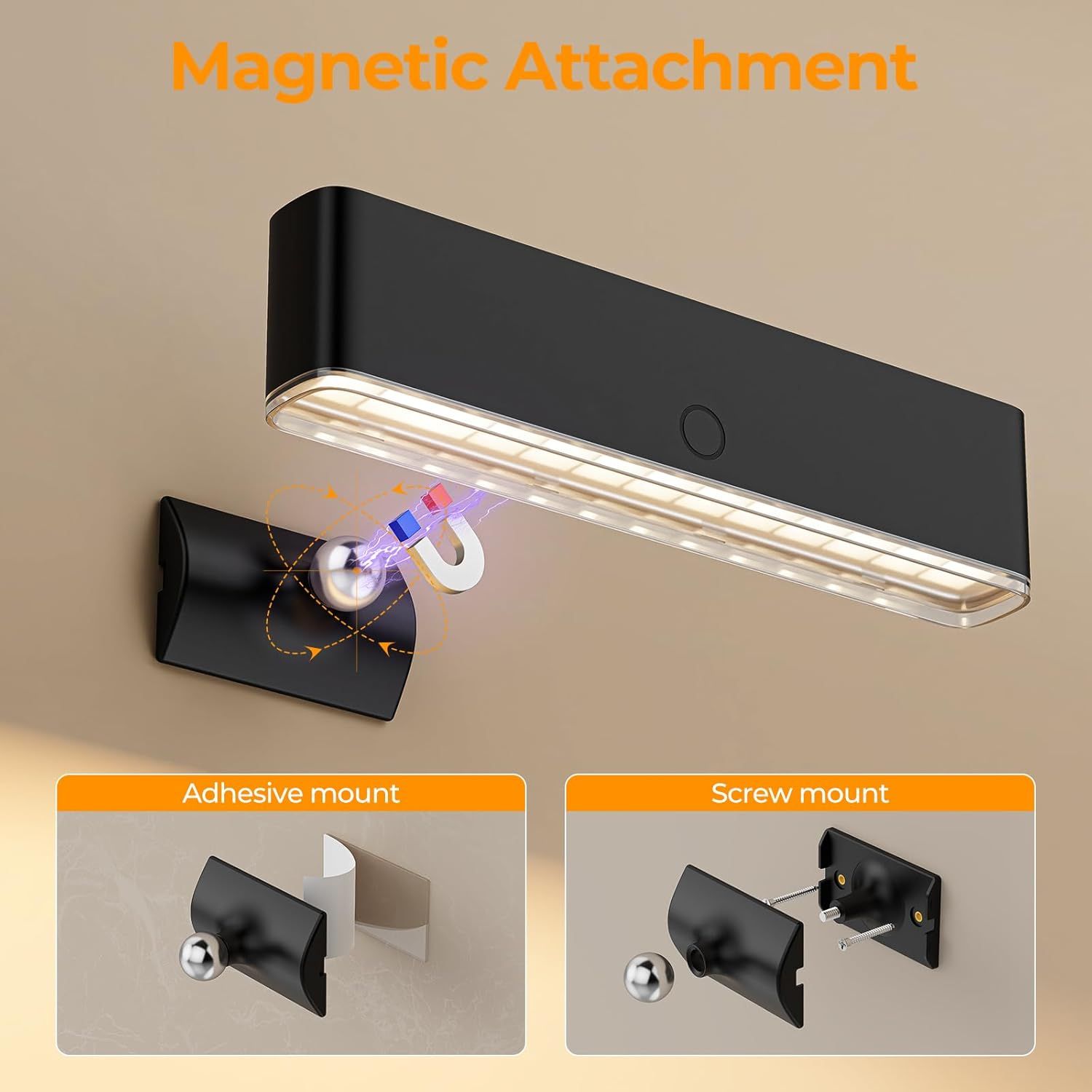 Battery Operated Wall Sconce 2pc Wireless Wall Lamp w/ Remote Control & Touch