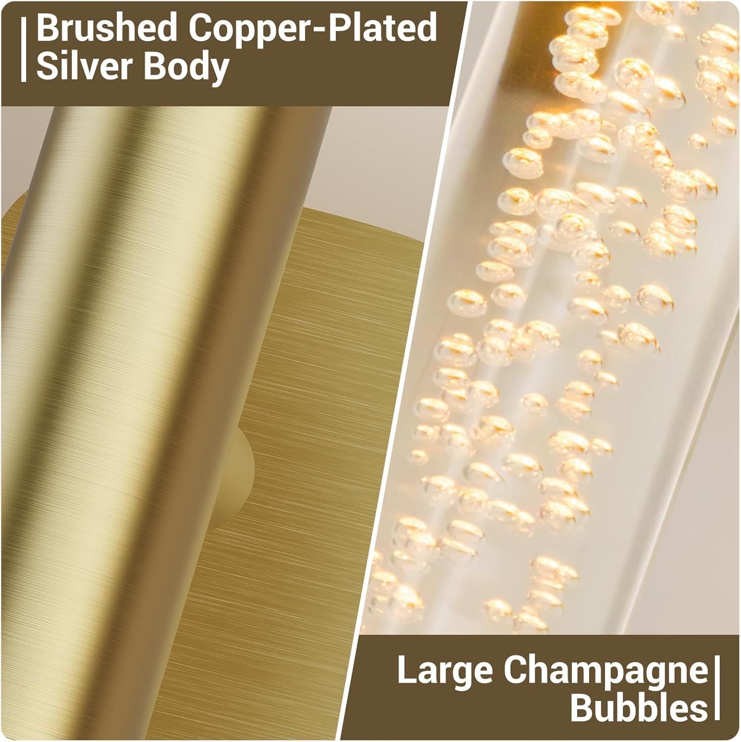 Gold Battery Operated Wall Sconce 2pc, Rechargeable Wireless Wall Lights w