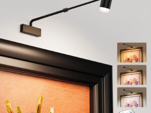 Rechargeable Picture Light w/ Remote Control, Adjustable Wall Sconce, 4000mAh