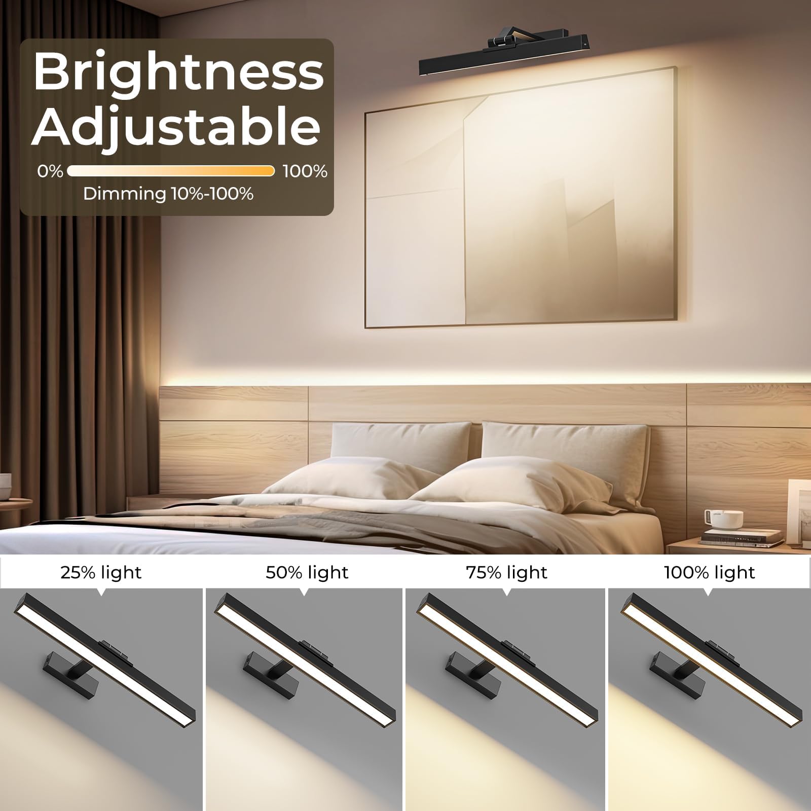 Picture Lights for Wall, Battery Operated Picture Light 16in Gallery Light for