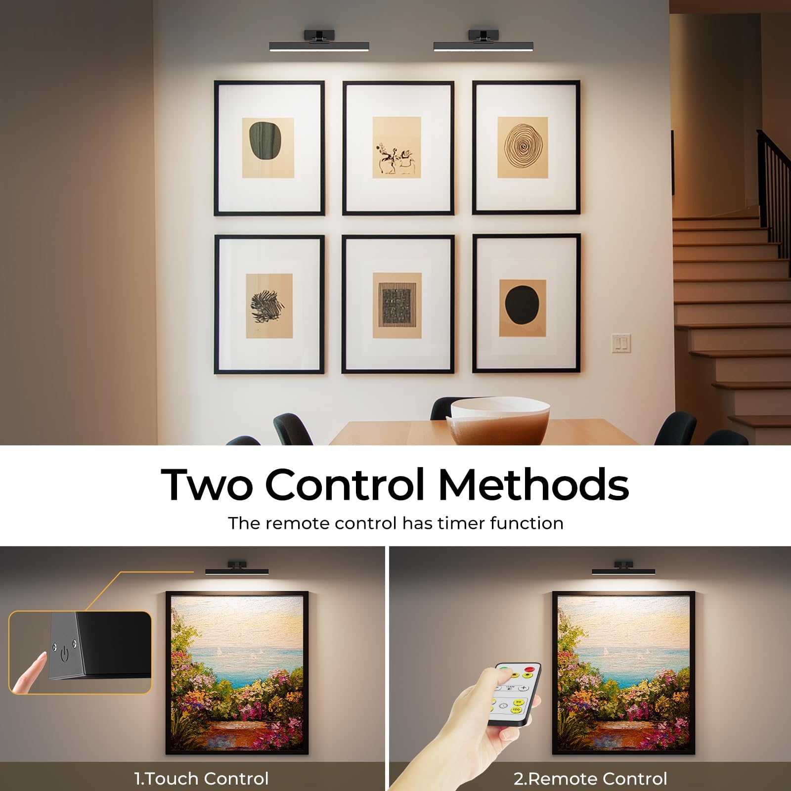 Picture Lights for Wall, Battery Operated Picture Light 16in Gallery Light for