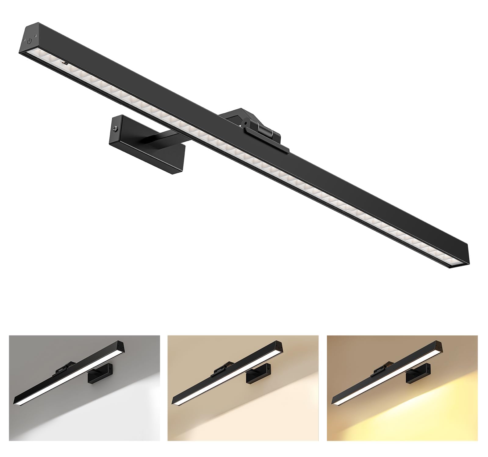 Wall Picture Light, 24in Battery-Powered Gallery Light for Artwork, CCT Dimmable