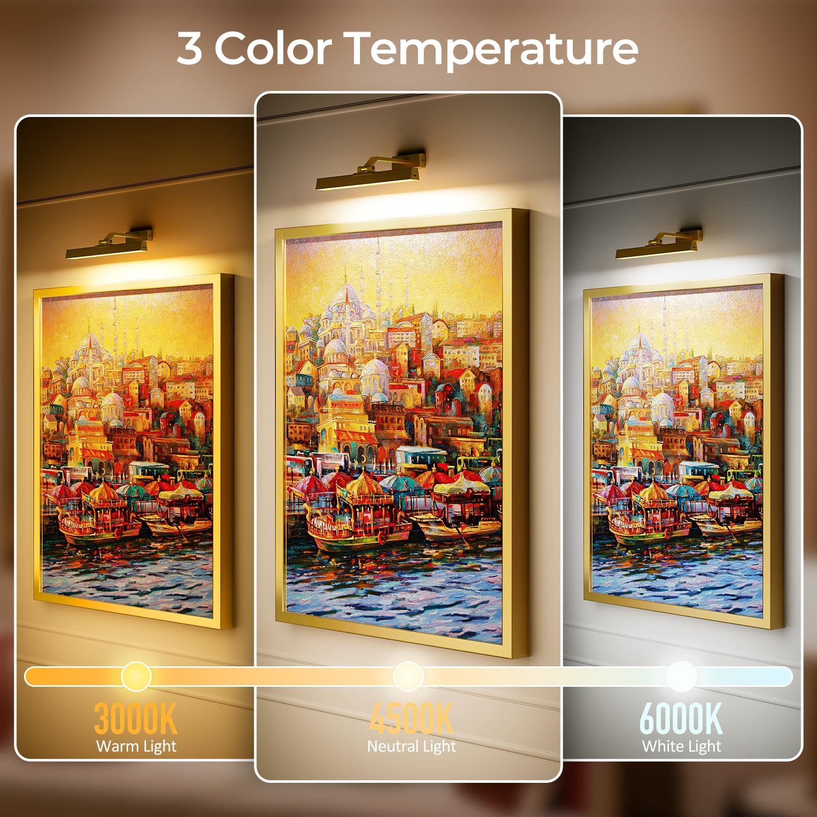 Picture Lights for Wall, Battery Operated Picture Light 16in Gallery Light for
