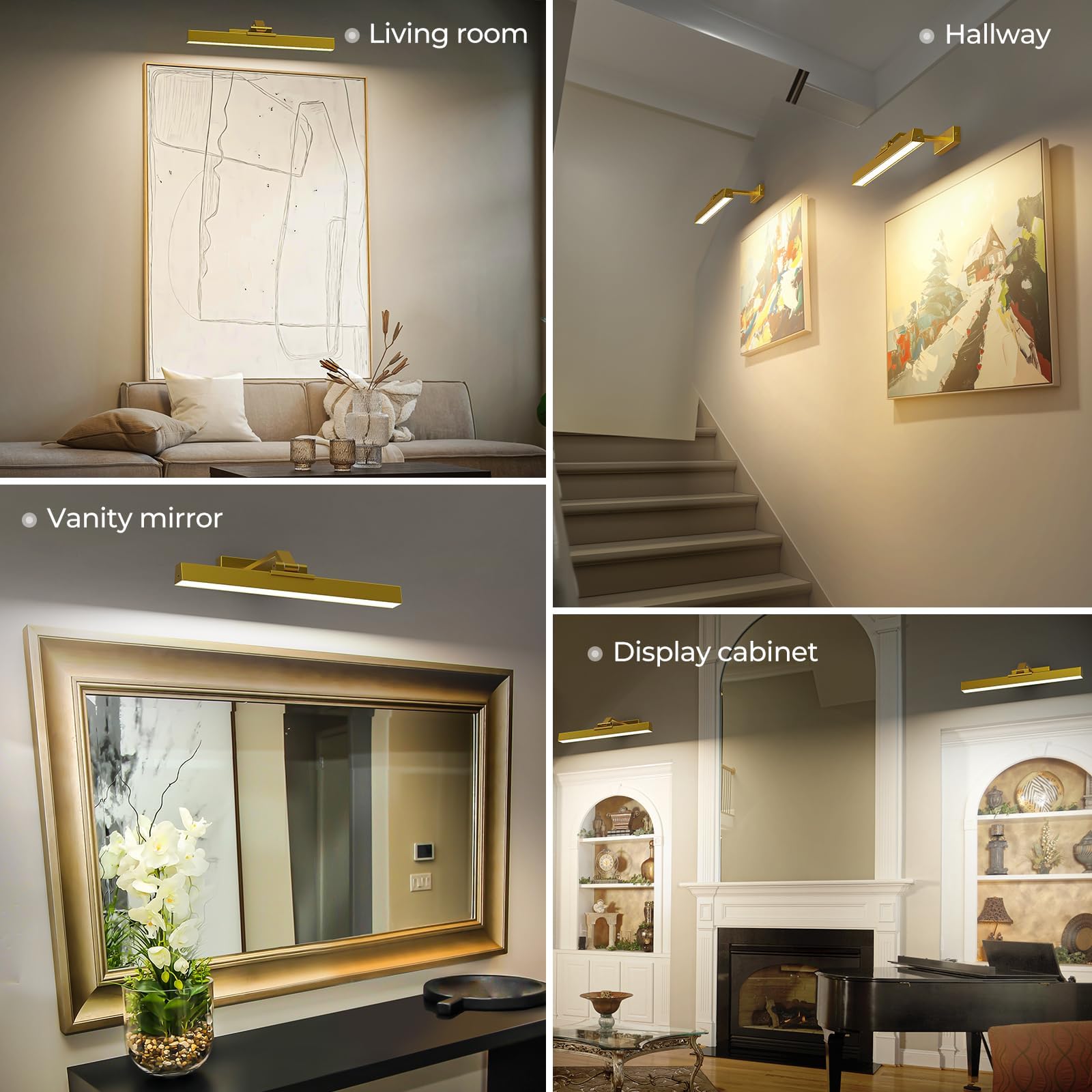 Picture Lights for Wall, Battery Operated Picture Light 16in Gallery Light for