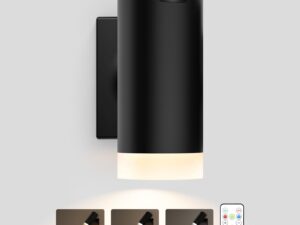 Battery Operated Wall Sconce CCT Dimmable Wireless Reading Light, Rechargeable