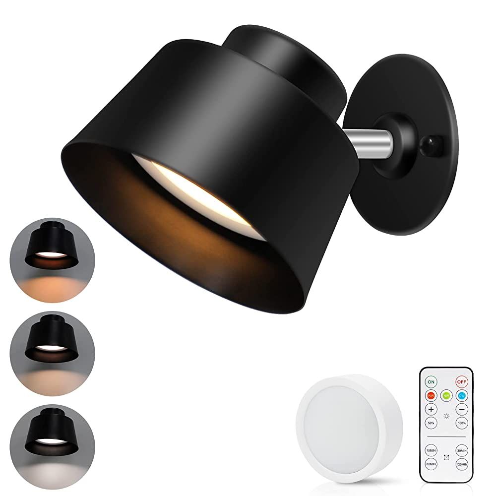 AIBOO Art Display Light, Picture Light Rechargeable Black, Color Changing &