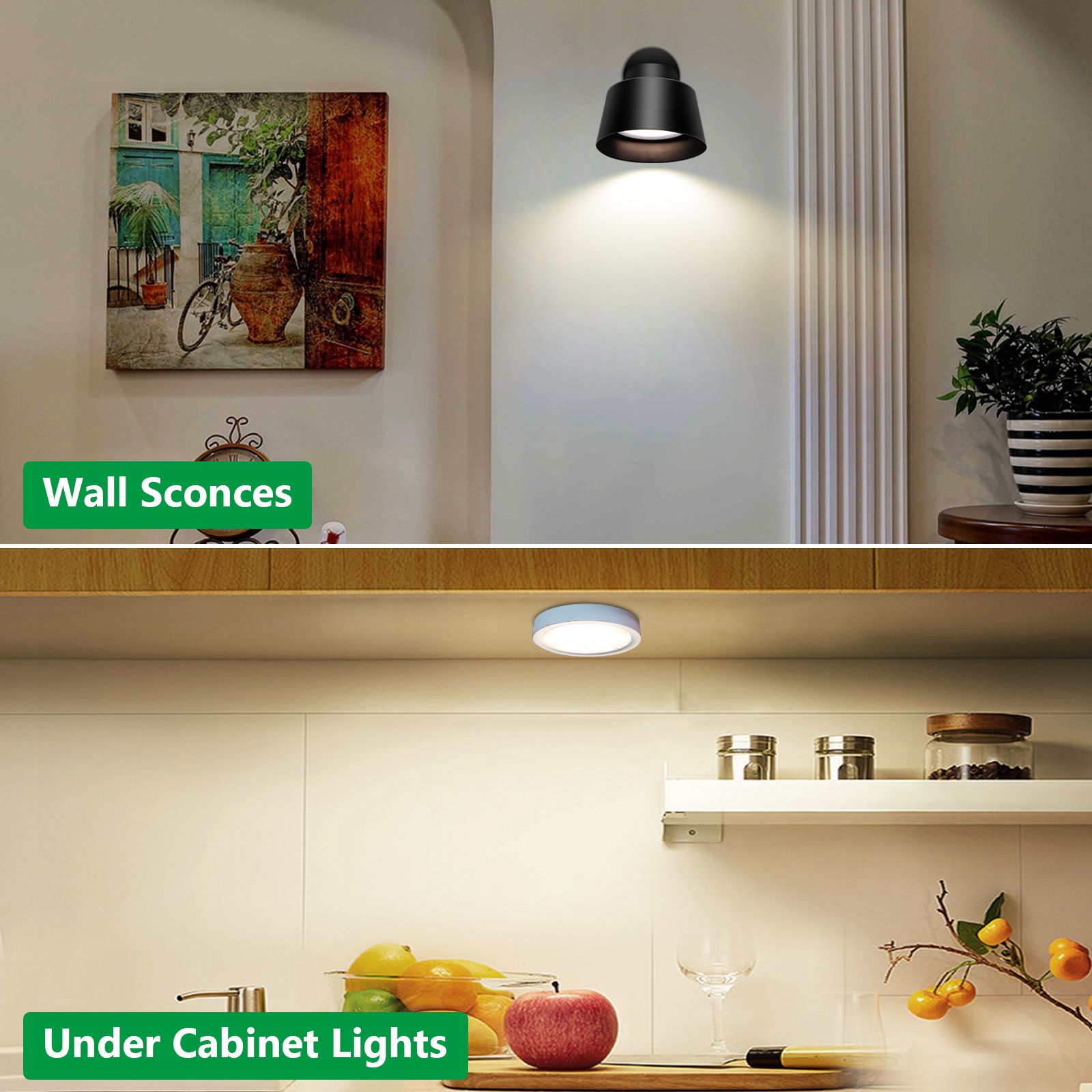 AIBOO Art Display Light, Picture Light Rechargeable Black, Color Changing &