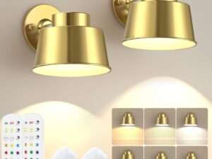 AIBOO Night Light Wireless Wall Light Indoor LED 2 Pack,Battery Operated Wall