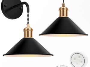 Battery Operated Wall Sconce, Wireless Wall Lights 2pc, 13 RGB Colors Dimmable