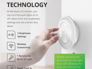 3 LED Light Set with Remote - Cool White for Cabinets & Displays