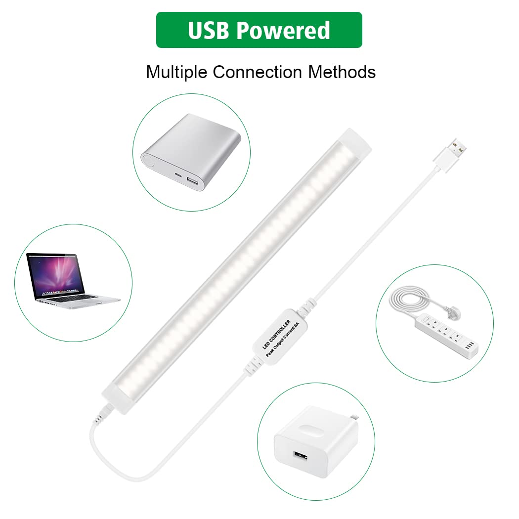 Led Under Cupboard Kitchen Lights, Dimmable Bar Cupboard Lights w/ Remote