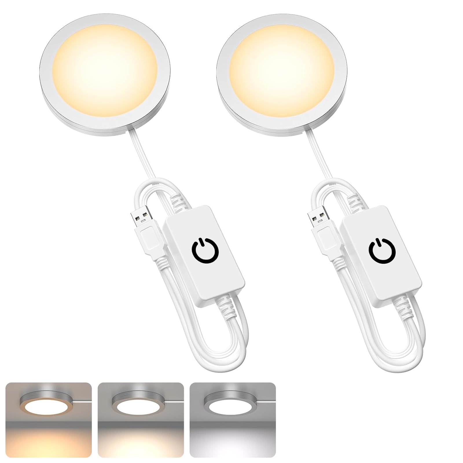 3D Printer LED Lamp Kit 2 Pack,3D Printed DIY Hardware Model Spare Parts 5V USB
