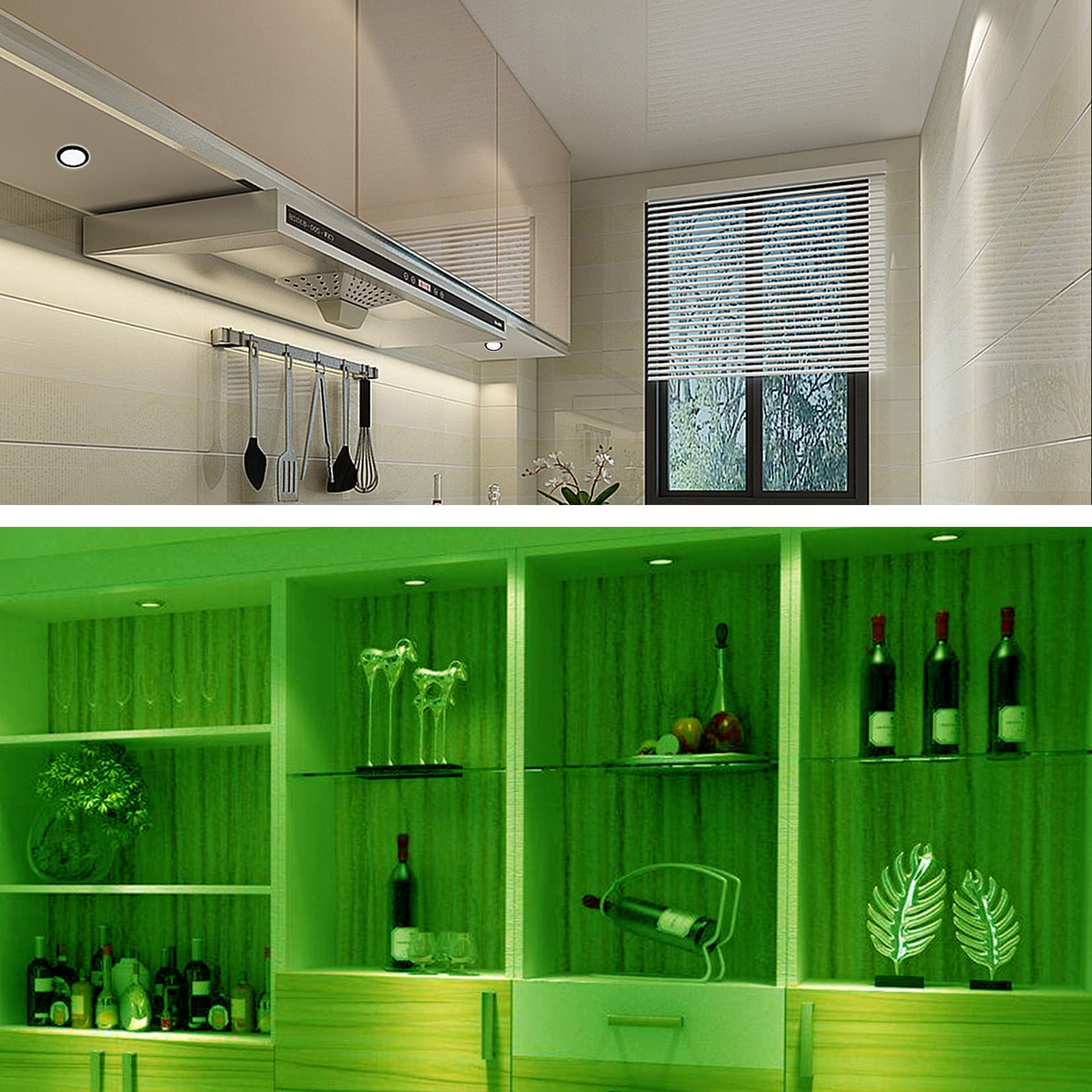 RGB Single LED Kitchen Under Cabinet Puck Light,Color Changing LED Under Cabinet