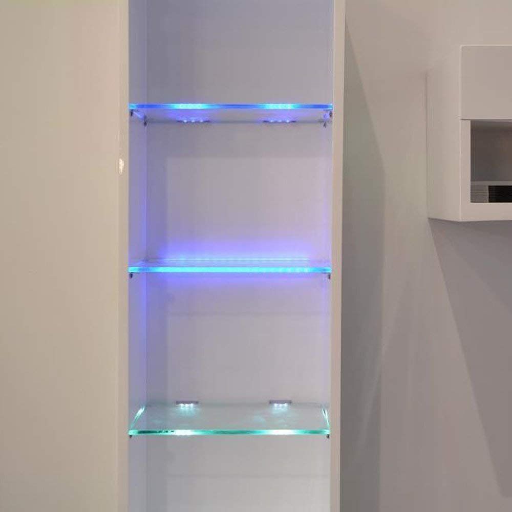LED Under Cabinet Night Lights Kit for Glass Edge Shelf Back Side Lighting Using