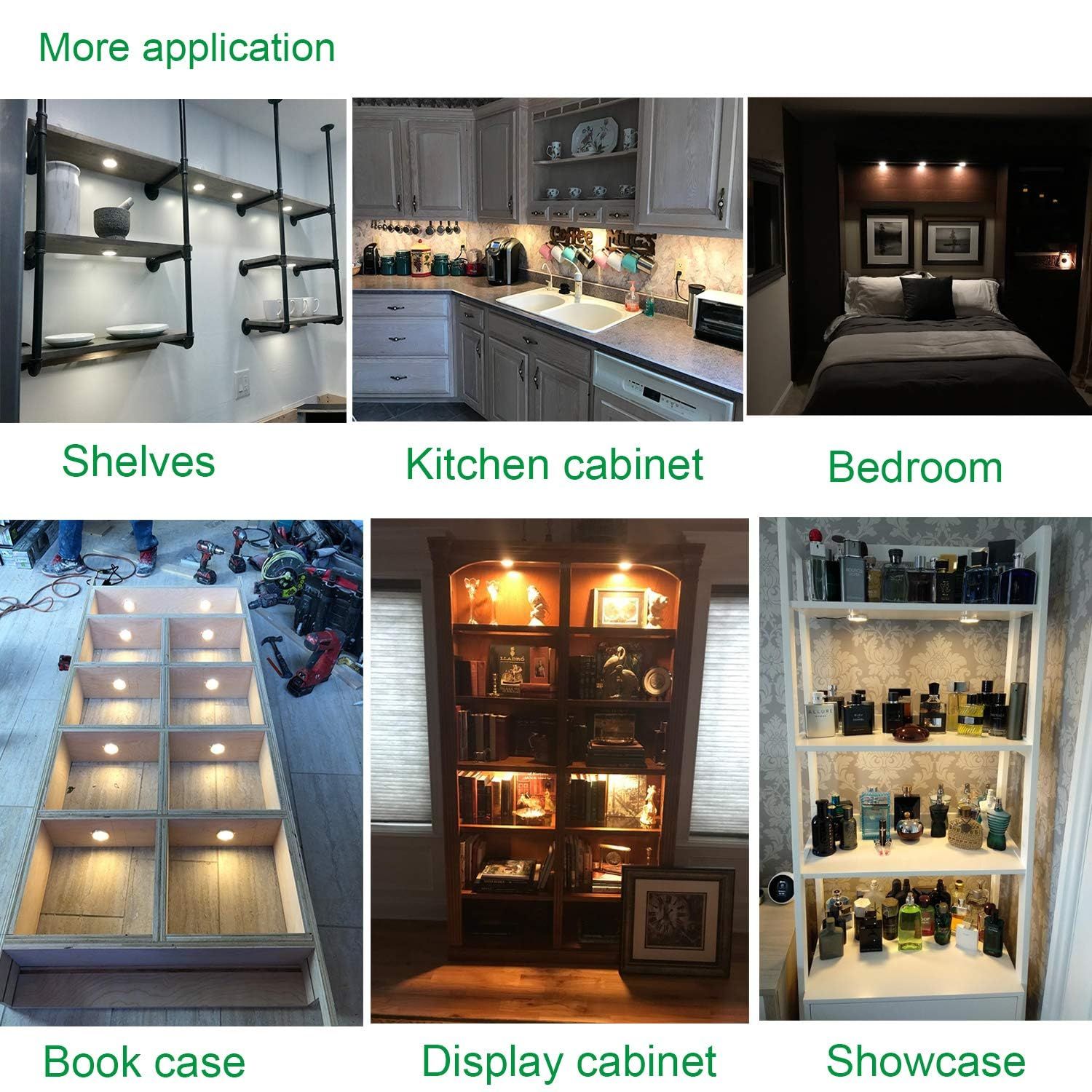 Dimmable LED Under Cabinet Lighting, Counter Showcase Kitchen Lighting Fixtures