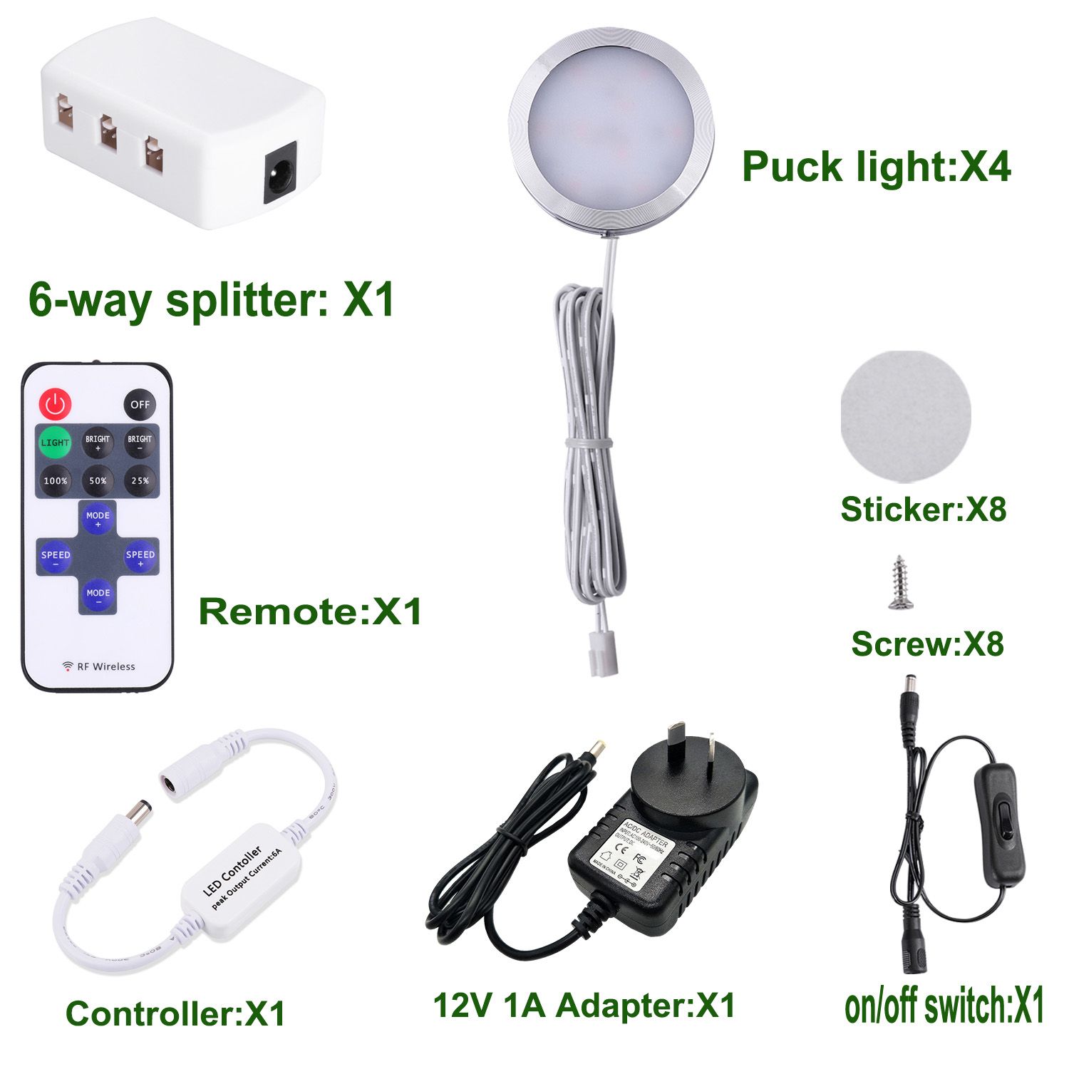 Dimmable LED Under Cabinet Lighting, Counter Showcase Kitchen Lighting Fixtures