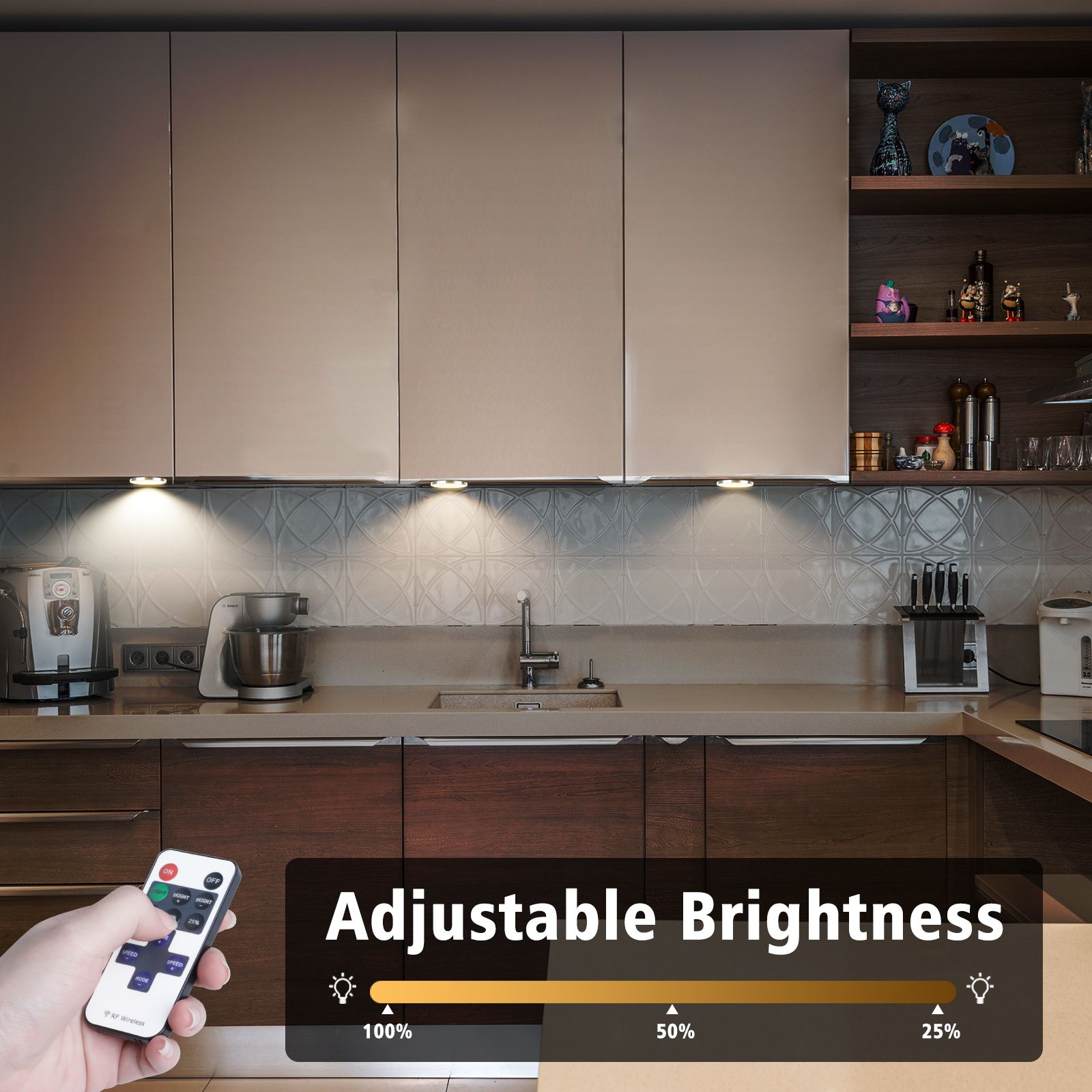 Dimmable LED Under Cabinet Lighting, Counter Showcase Kitchen Lighting Fixtures