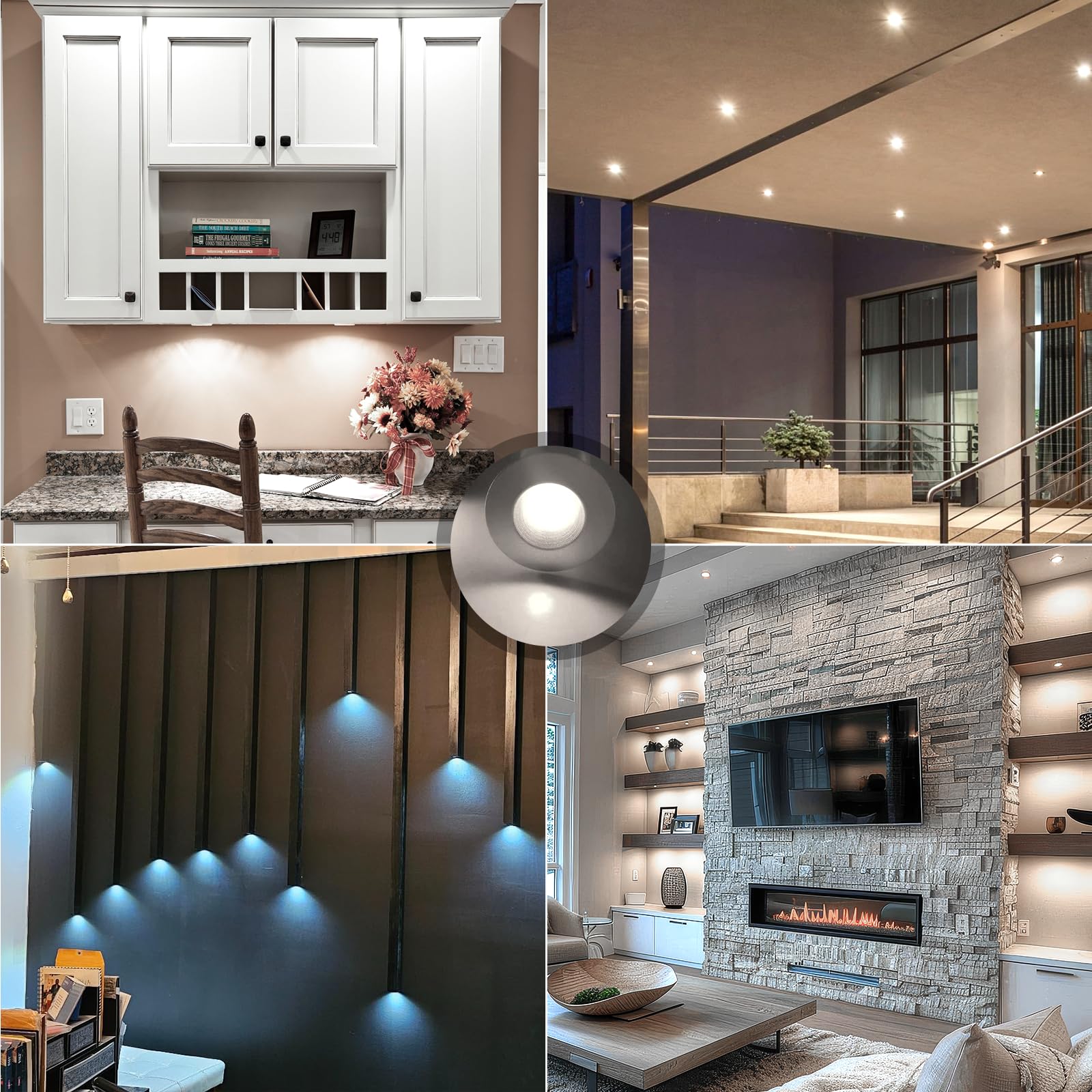 Mini LED Downlights for Ceiling 9 Pack,Cold White 6000K LED Recessed Ceiling