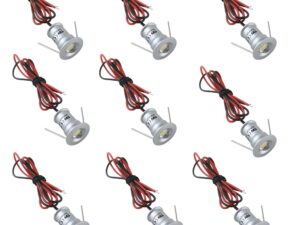12V Under Cabinet LED Lights 9 Packs of Recessed Mini Downlights for Indoor w