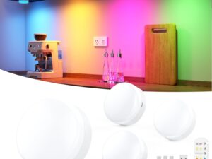 Puck Lights w/ Remote Control, 4-Pack Wireless Stick On Lights for Under