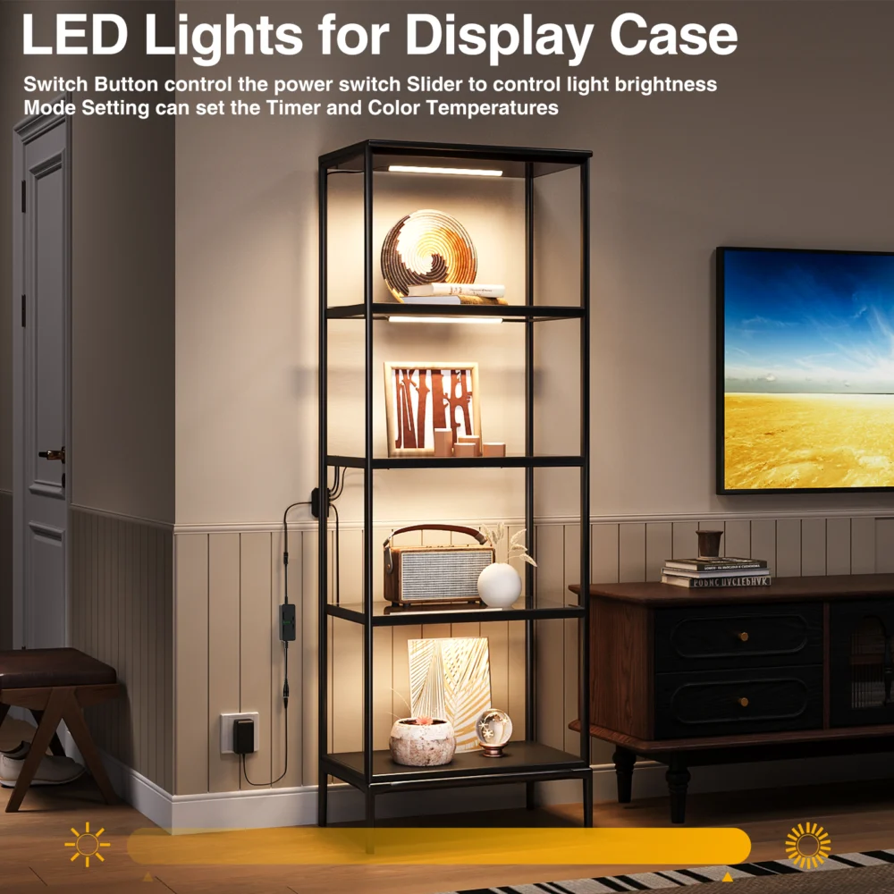 Under Cabinet Lighting, Timer & CCT 2700-6000K w/ Slider Dimmer, Plug-in 12Inch
