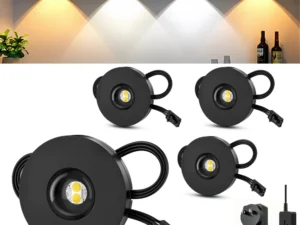 Under Cabinet Lighting, Timer & CCT 3000-6000K Puck Lights, Dimmable w/ Slider