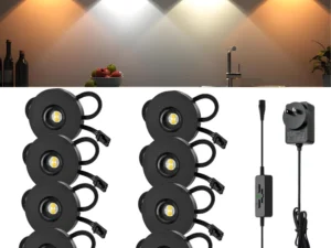 Under Cabinet Lighting, Timer & CCT 3000-6000K Puck Lights, Dimmable w/ Slider