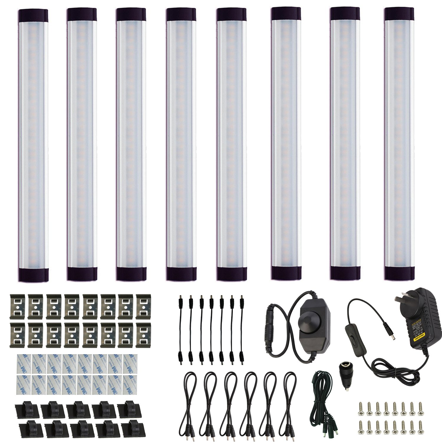 Dimmable LED Under Cabinet Lighting Bar, 12V Under Counter LED Light Strip