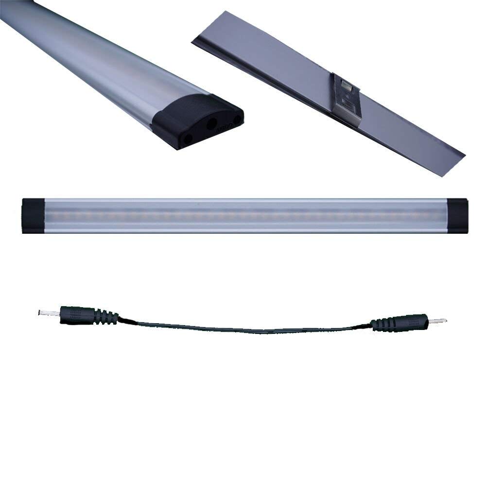 Dimmable Led Under Cabinet Lighting Bar Linkable Kits w/ Rocker Switch Under