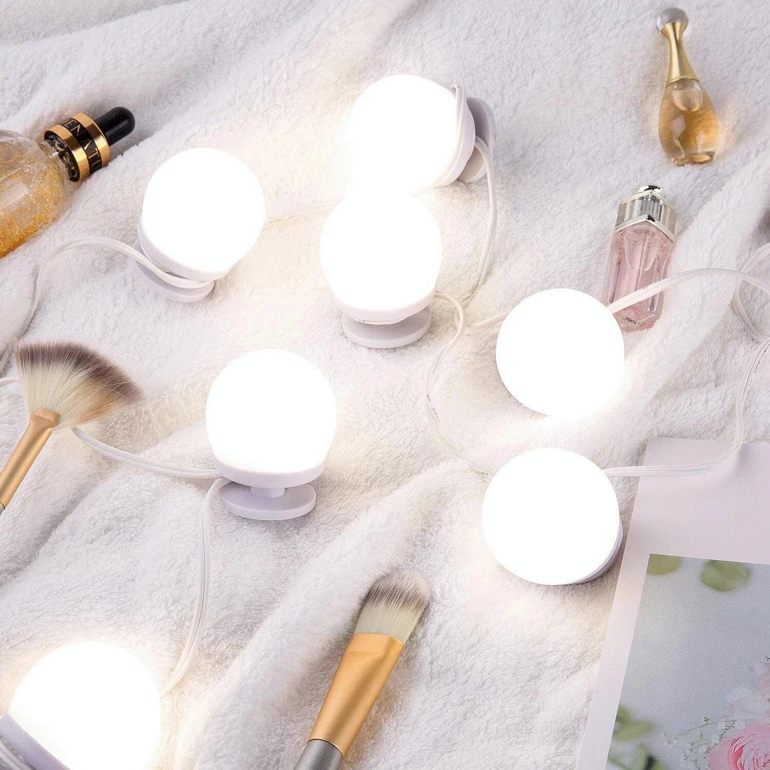 Hollywood LED Vanity Mirror Lights Kit,Stick on Dimmable Makeup Lights, 12V