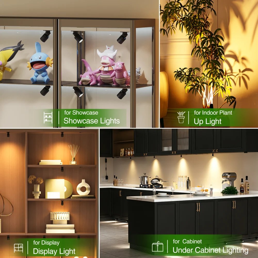Dimmable LED Mini Spotlight, 12V CCT 2700K-6000K, Adjustable for Display