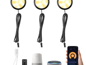 3 Pack Smart Under Cabinet Lights Hardwired,Dimmable LED Light for Kitchen Under