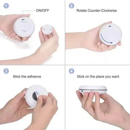 USB Rechangeable RGBW LED Cabinet Light Puck Lights 16Colors Timmer Remote