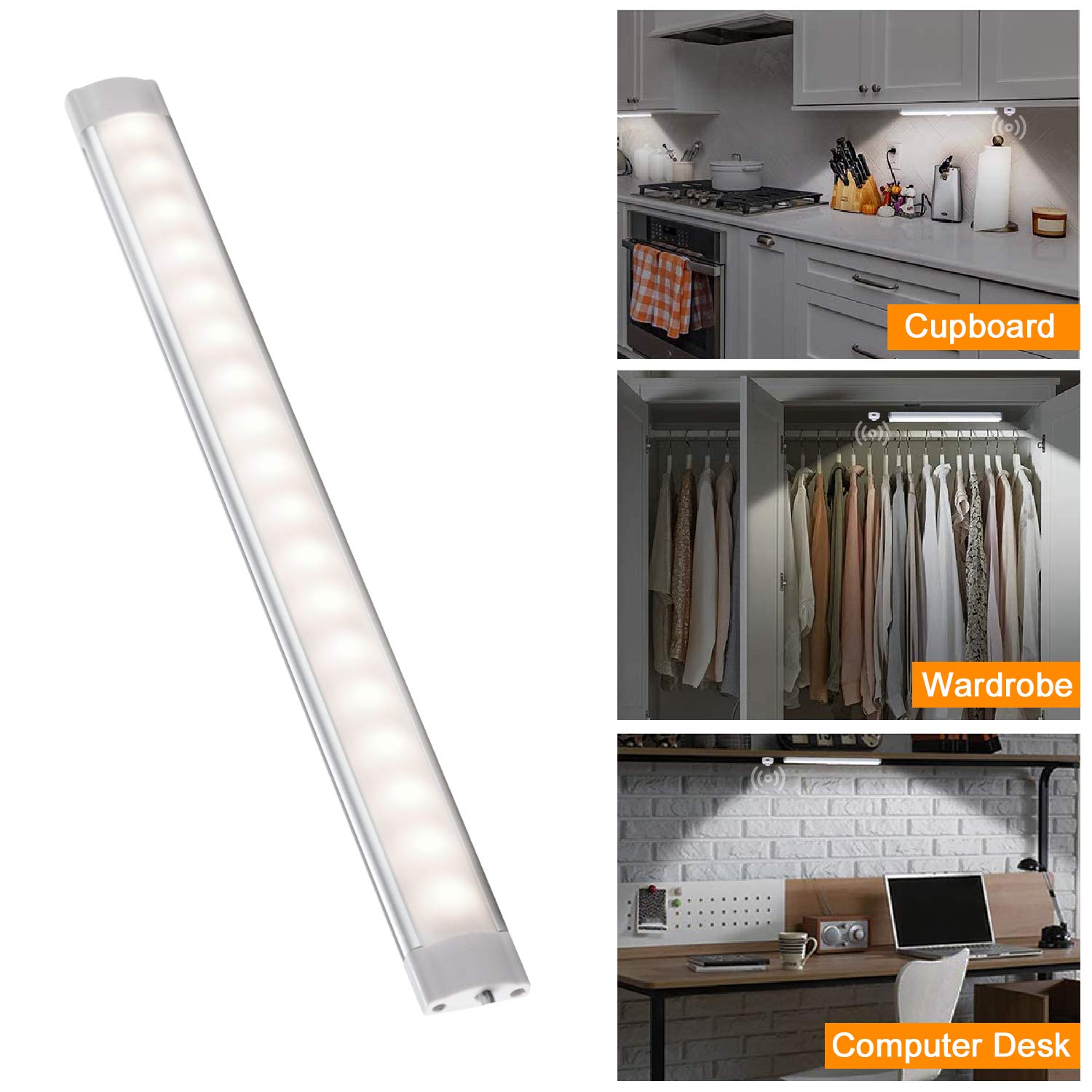 LED Under Cabinet Kitchen Lights for Motion Sensor Light,Dimmable 4000K Under